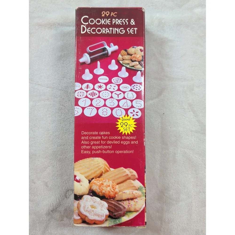 Midwestern Home Products 29 Pc Cookie Press and Decorating‎ Set P41106 New
